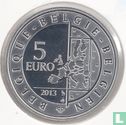 Belgium 5 euro 2013 (PROOF - coloured) "75th anniversary of Spirou - Robbedoes" - Image 1