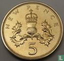 Royaume-Uni 5 new pence 1974 (BE) - Image 2