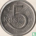 Tsjecho-Slowakije 5 korun 1969 (gebogen jaartal) - Afbeelding 2