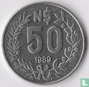 Uruguay 50 nuevos pesos 1989 (thin writing) - Afbeelding 1