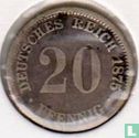 Duitse Rijk 20 pfennig 1875 (D) - Afbeelding 1
