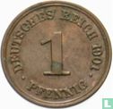 Empire allemand 1 pfennig 1901 (G) - Image 1