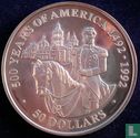 Cookeilanden 50 dollars 1991 (PROOF) "500 Years of America - Emperor Maximilian of Mexico" - Afbeelding 2