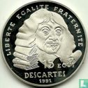 Frankrijk 100 francs / 15 écus 1991 (PROOF) "René Descartes" - Afbeelding 1