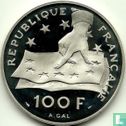 France 100 francs / 15 écus 1991 (PROOF) "René Descartes" - Image 2