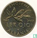 Albanië 0.10 lek 1940 - Afbeelding 1