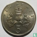 Verenigd Koninkrijk 5 new pence 1969 (misslag) - Afbeelding 2