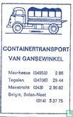 Containertransport Van Gansewinkel  - Bild 1