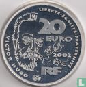 France 20 euro 2002 (PROOF - silver) "200th anniversary of the birth of Victor Hugo" - Image 1