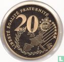France 20 euro 2002 (PROOF) "Bye bye le Franc" - Image 2