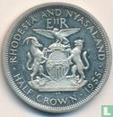 Rhodésie et Nyassaland ½ crown 1955 (BE - argent) - Image 1