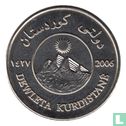 Kurdistan 100 dinars 2006 (year 1427 - Nickel Plated Brass - Prooflike) - Image 2
