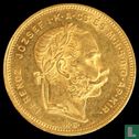 Hungary 8 forint / 20 francs 1876 - Image 2