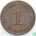 Empire allemand 1 pfennig 1887 (J) - Image 1