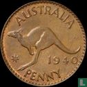Australië 1 penny 1940 (K.G met lage punt) - Afbeelding 1