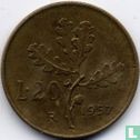 Italië 20 lire 1957 (plain 7) - Afbeelding 1