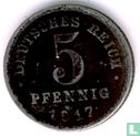 Duitse Rijk 5 pfennig 1917 (D) - Afbeelding 1