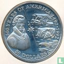 Cook Islands 50 dollars 1993 (PROOF) "500 years of America - Sir Martin Frobisher" - Image 2