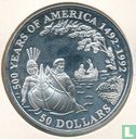 Cook Islands 50 dollars 1993 (PROOF) "500 years of America - Father Jacques Marquette" - Image 2