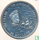 Cookeilanden 50 dollars 1993 (PROOF) "500 years of America - Amerigo Vespucci" - Afbeelding 2