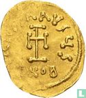 Constans II, Gouden Tremissis, 641-668, Constantinopolis - Afbeelding 2