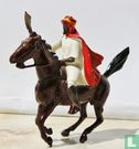 Arabe sur cheval avec cape rouge de cimeterre - Image 1