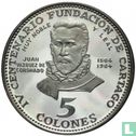 Costa Rica 5 colones 1970 (PROOF) "400th anniversary Founding of New Carthage" - Image 2