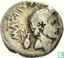 Romeinse Imperatoren. Sextus Pompeius, AR Denarius Sicilië 42-40 v.C. - Afbeelding 1