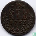 Gelderland 1 duit 1753 (cuivre) - Image 1