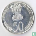 India 50 rupees 1974 "FAO - Planned Families" - Image 2