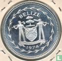 Belize 5 dollars 1974 (PROOF - zilver) "Keel-billed toucan" - Afbeelding 1