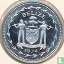 Belize 1 dollar 1974 (BE - argent) "Scarlet macaw" - Image 1