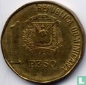 République dominicaine 1 peso 1992 (nom sous le buste) - Image 2