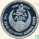 Egypt 5 pounds 1992 (AH1412 - PROOF) "Summer Olympics in Barcelona - Football" - Image 1