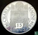 Frankrijk 100 francs / 15 écus 1990 (PROOF) "Charlemagne" - Afbeelding 2