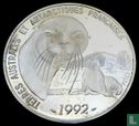 France 100 francs 1992 (PROOF) "150th anniversary of the death of Jules Dumont d'Urville - sea lion" - Image 1