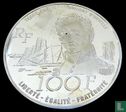 France 100 francs 1992 (PROOF) "150th anniversary of the death of Jules Dumont d'Urville - sea lion" - Image 2
