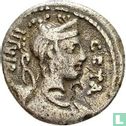 Romeinse Republiek. C. Hosidius Geta, AR Denarius Rome 68 v.C. - Afbeelding 2