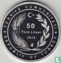 Turkije 50 türk lirasi 2014 (PROOF) "50th Anniversary of death of Halide Edip Adivar" - Afbeelding 1