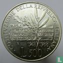 Italië 500 lire 1988 "40th anniversary of Italian Constitution" - Afbeelding 1