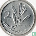 Italië 2 lire 1980 - Afbeelding 1