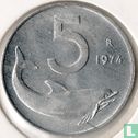 Italy 5 lire 1974 - Image 1