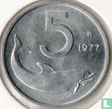 Italie 5 lire 1977 - Image 1