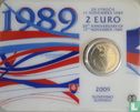 Slovakia 2 euro 2009 (coincard) "20th anniversary of 17th November 1989" - Image 1