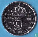 Sweden 1 krona 2013 "40th Anniversary of the Reign of King Carl XVI Gustaf" - Image 2