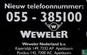Nieuw telefoonnummer: Weweler - Image 1