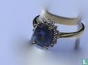 Blue Saphir Ring, Sapphire natur - Afbeelding 2