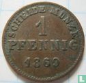 Hessen-Darmstadt 1 pfennig 1869 - Afbeelding 1