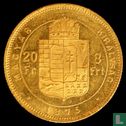 Hongarije 8 forint / 20 francs 1875 - Afbeelding 1
