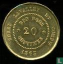 Egypt Suez Canal Construction Currency 20c 1865 - Bild 1